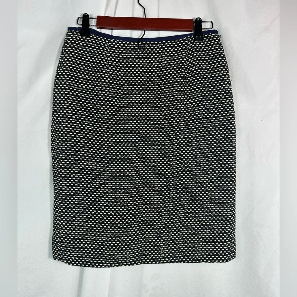 Tory Burch navy tweed pencil skirt size 4